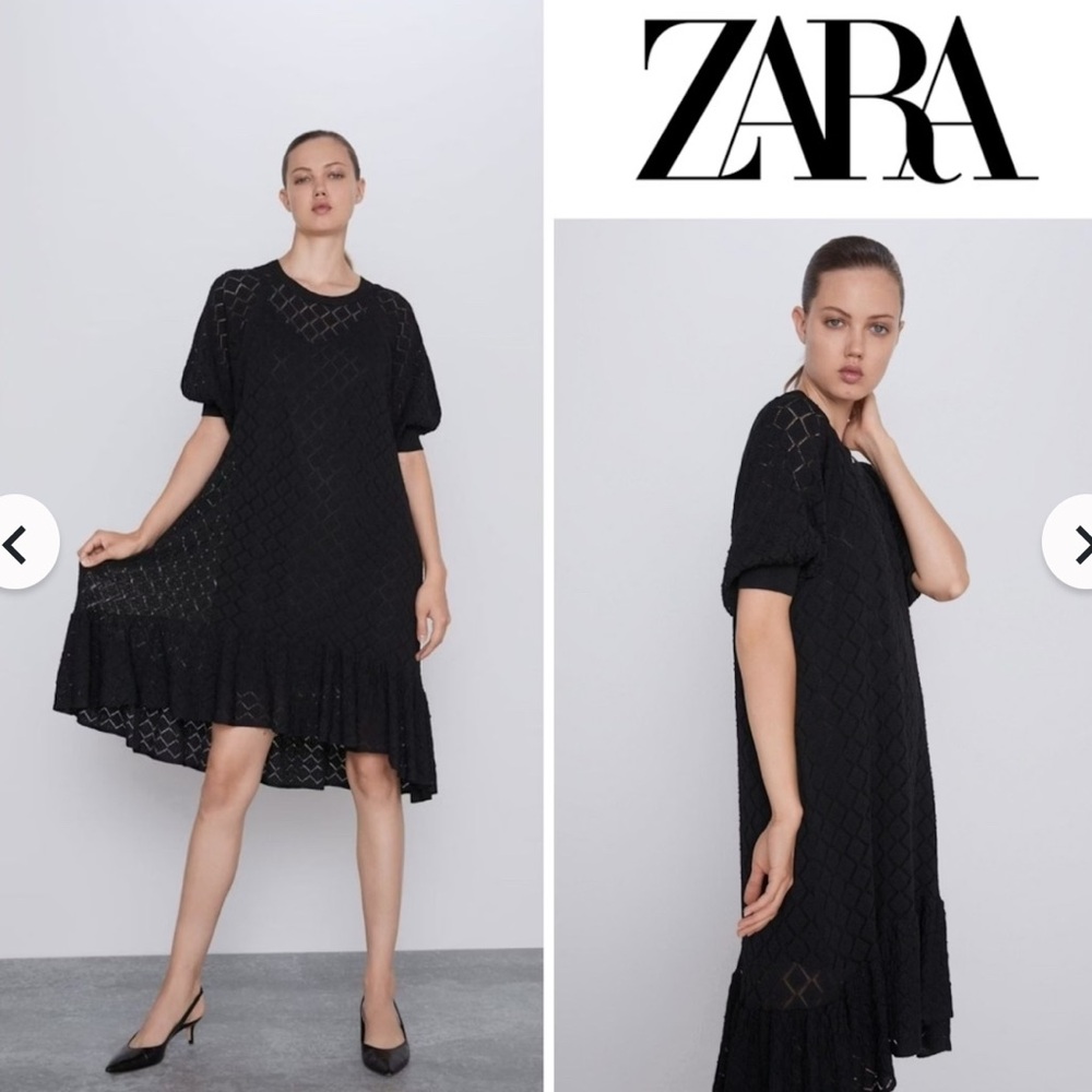 Zara Pointelle Knitted Dress